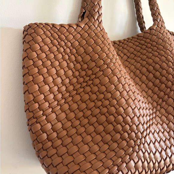 Woven Tote Bag in Brown - Picture 2 of 5